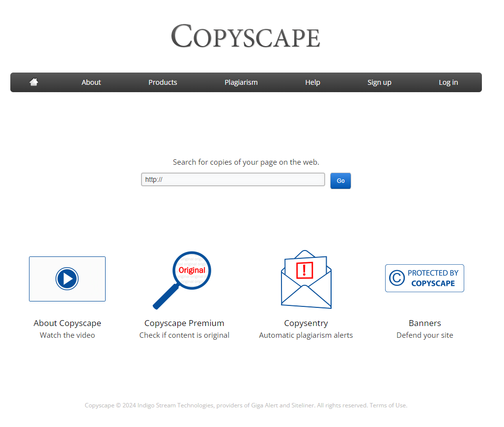 Copyscape is an AI powered plagiarism detection tool that helps students ensure their work is original and properly sourced