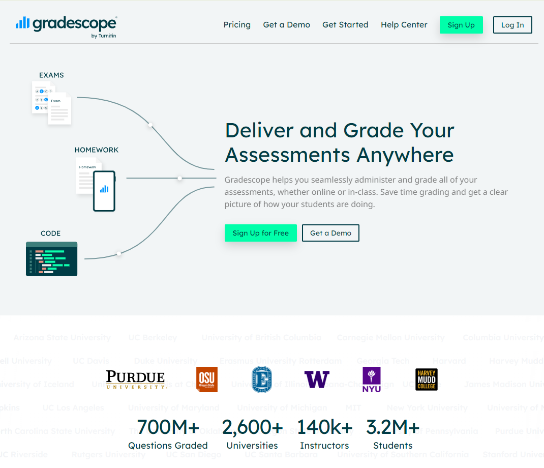 Gradescope is an AI-powered grading and assessment tool that is gaining popularity among educators recently