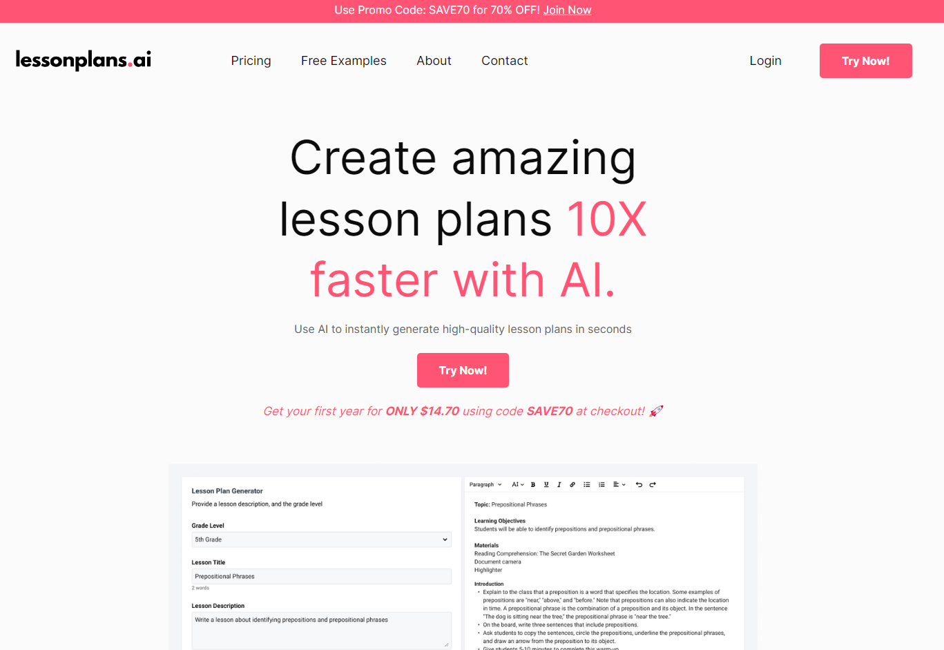 LessonPlans AI is an AI tool that assists teachers in creating effective lesson plans