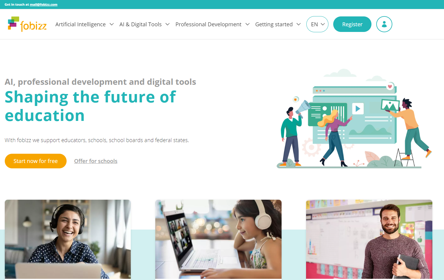 Fobizz is an AI-driven platform that provides personalized learning paths for students