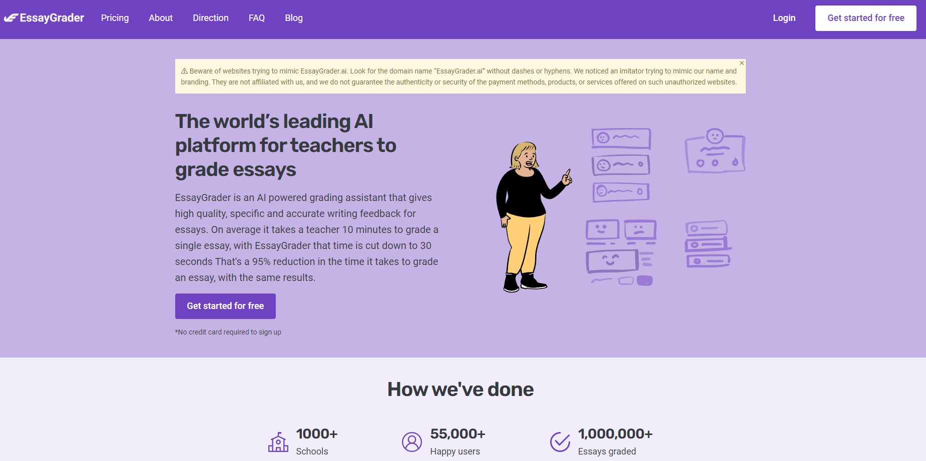 Easy GraderAI is an AI-powered grading tool that automates the evaluation of assessments, saving teachers time and providing consistent and unbiased grading
